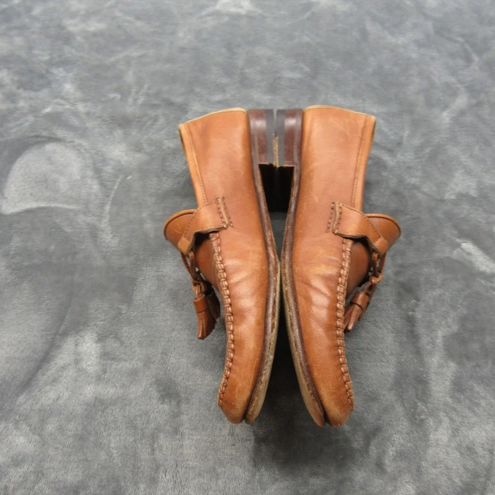 Allen Edmonds Urbino Loafers Men 8.5D Brown Leather Tassel Dress Italy Made Shoe